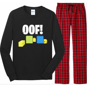 Oof! Blox Noob Funny Gamer Gift Long Sleeve Pajama Set