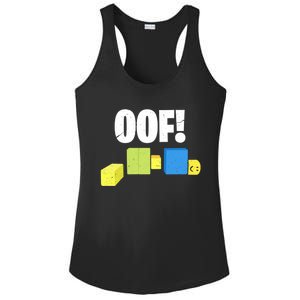 Oof! Blox Noob Funny Gamer Gift Ladies PosiCharge Competitor Racerback Tank