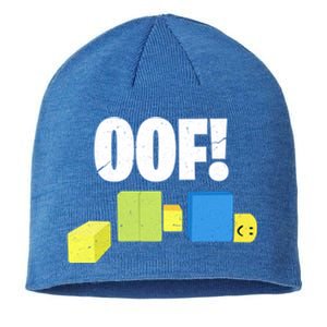 Oof! Blox Noob Funny Gamer Gift Sustainable Beanie