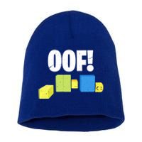 Oof! Blox Noob Funny Gamer Gift Short Acrylic Beanie