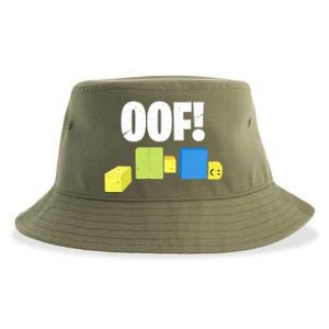 Oof! Blox Noob Funny Gamer Gift Sustainable Bucket Hat