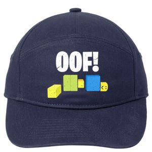 Oof! Blox Noob Funny Gamer Gift 7-Panel Snapback Hat