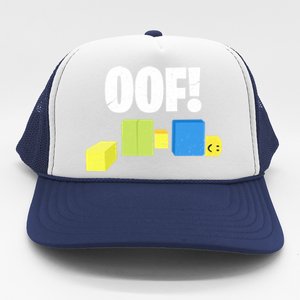 Oof! Blox Noob Funny Gamer Gift Trucker Hat