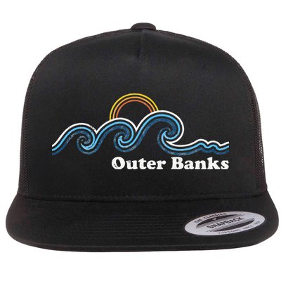 Outer Banks North Carolina Sufing Waves Sunset Beach Vintage Flatbill Hat