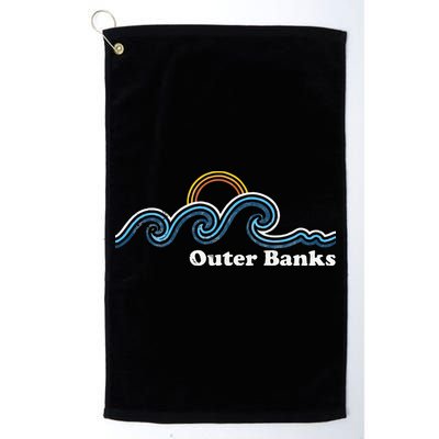 Outer Banks North Carolina Sufing Waves Sunset Beach Vintage Golf Towel