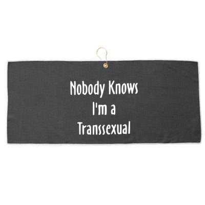 Onika Burgers Nobody Knows IM Transsexual Large Microfiber Waffle Golf Towel