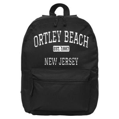Ortley Beach New Jersey Nj Vintage 16 in Basic Backpack