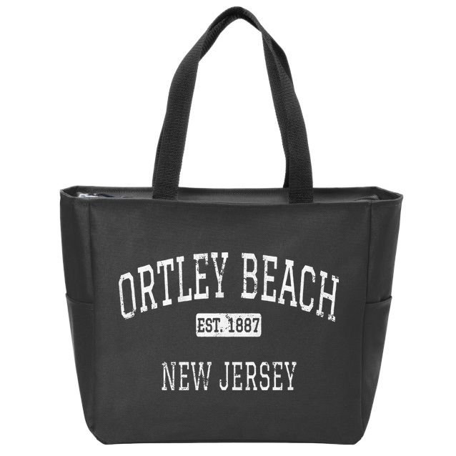Ortley Beach New Jersey Nj Vintage Zip Tote Bag
