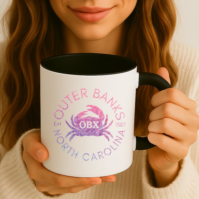 Outer Banks North Carolina Obx Crab Beach Summer Vintage Gift Mug