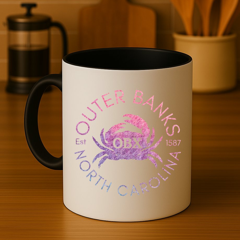 Outer Banks North Carolina Obx Crab Beach Summer Vintage Gift Mug