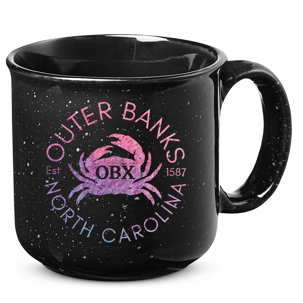 Outer Banks North Carolina Obx Crab Beach Summer Vintage Gift 15oz Campfire Ceramic Mug