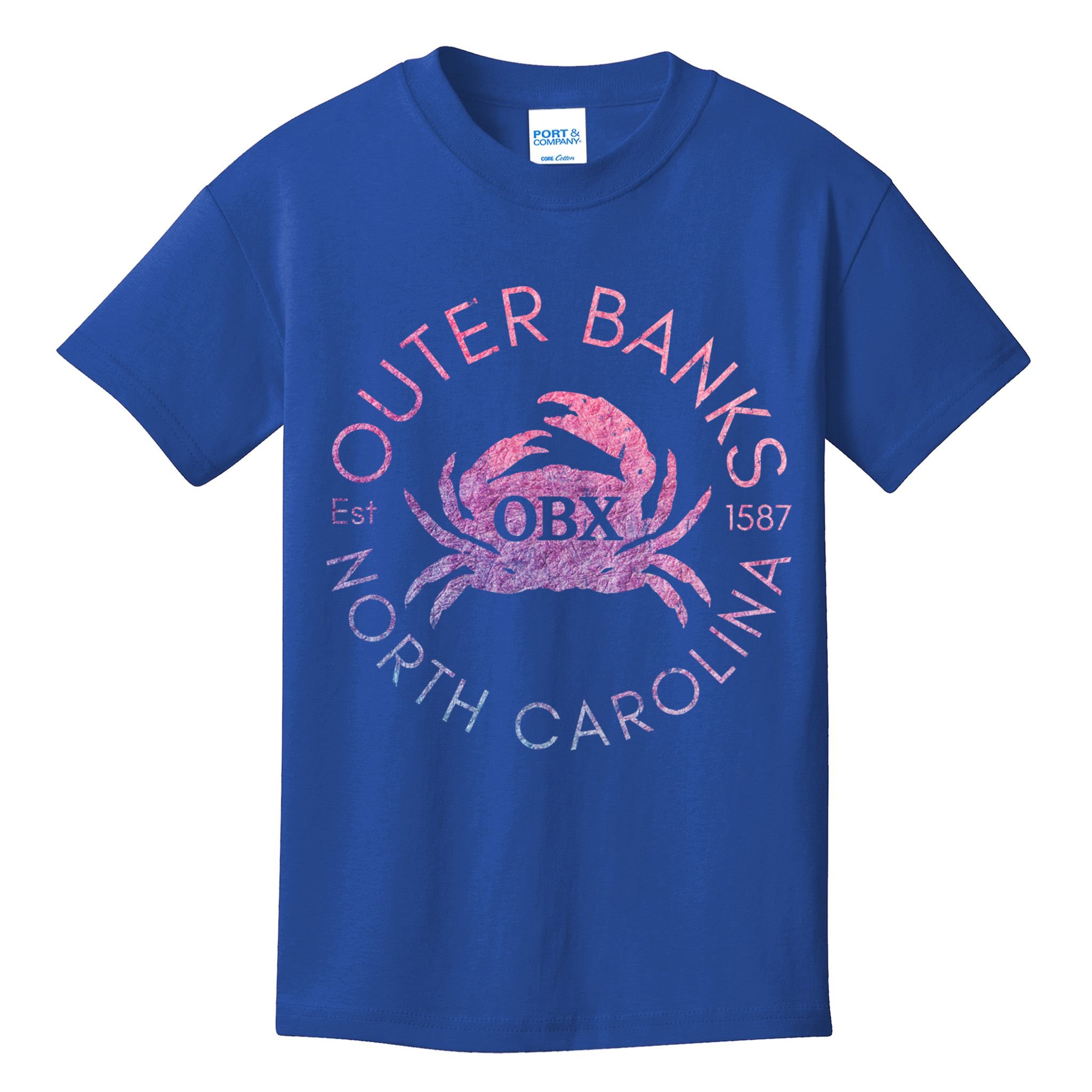 Outer Banks North Carolina Obx Crab Beach Summer Vintage Gift Kids T-Shirt