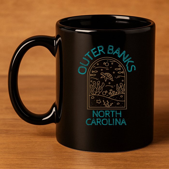 Outer Banks North Carolina NC Beach 11oz C Handle Ceramic Mug