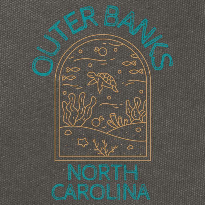 Outer Banks North Carolina NC Beach Cotton Canvas Backpack