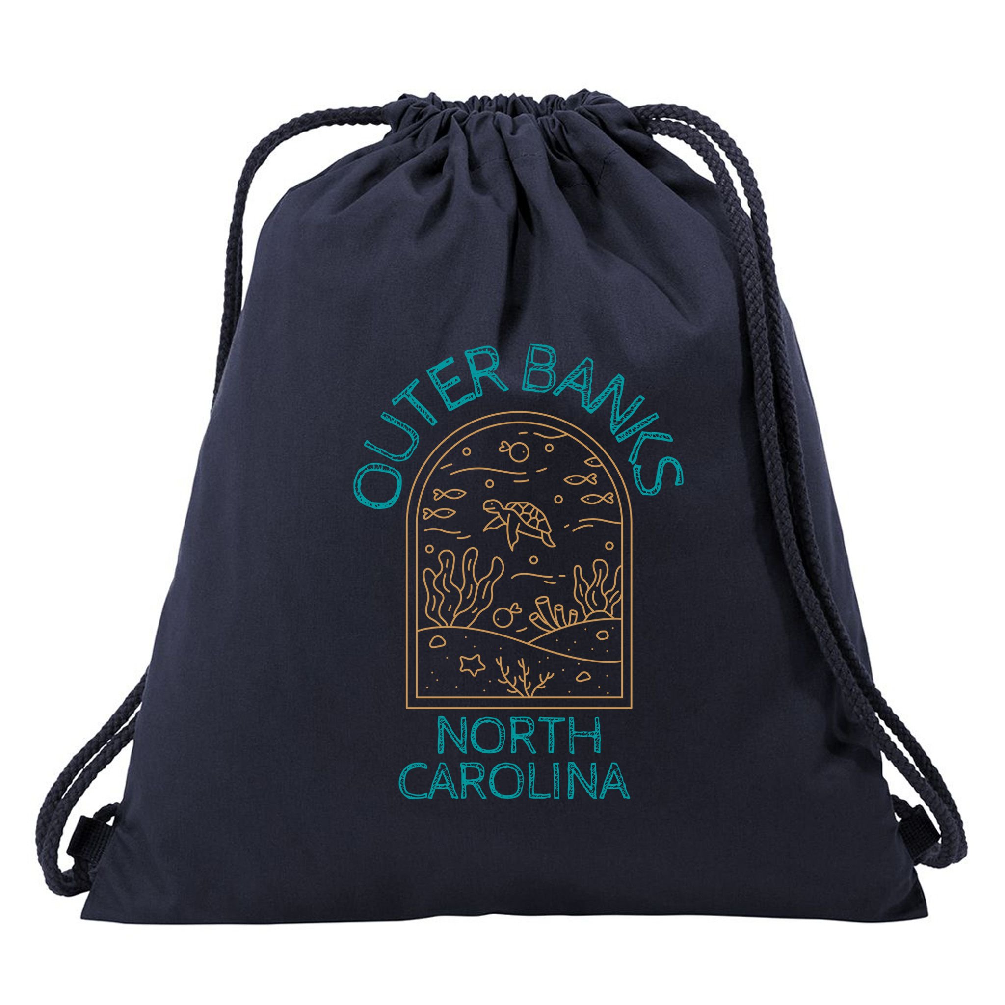 Outer Banks North Carolina NC Beach Drawstring Bag