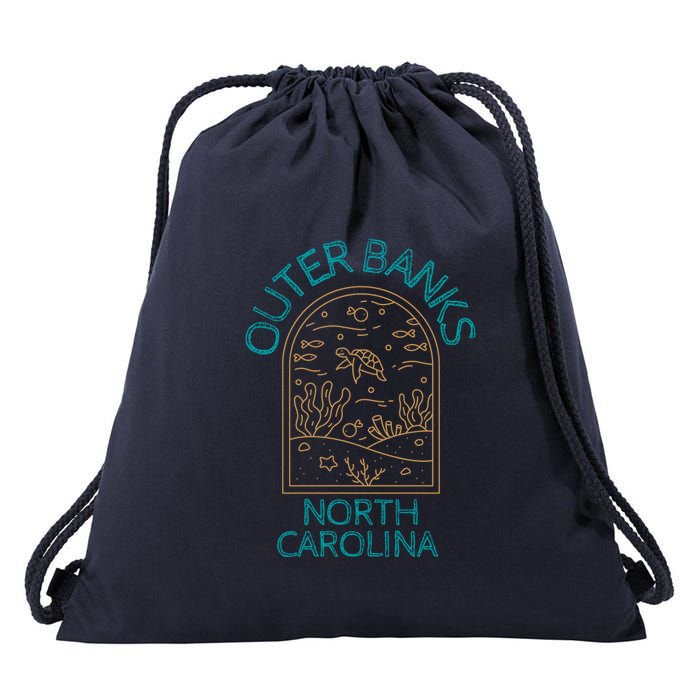 Outer Banks North Carolina NC Beach Drawstring Bag