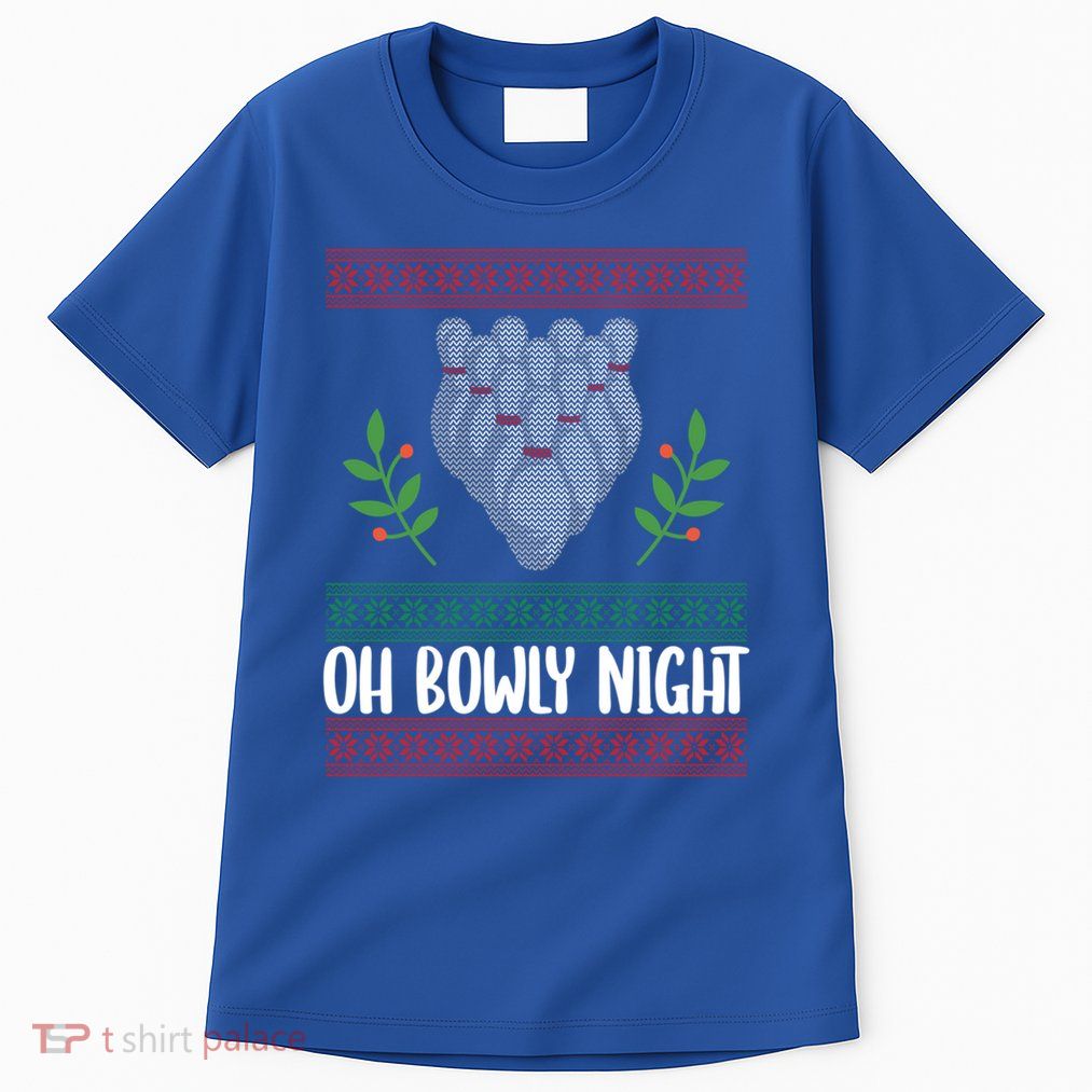 Oh Bowly Night Ugly Christmas Bowling Party Xmas Bowler Gift Tall T-Shirt