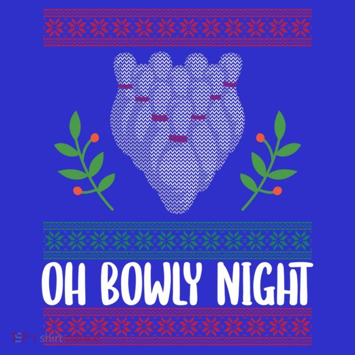 Oh Bowly Night Ugly Christmas Bowling Party Xmas Bowler Gift Premium T-Shirt