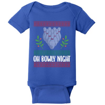 Oh Bowly Night Ugly Christmas Bowling Party Xmas Bowler Gift Baby Bodysuit