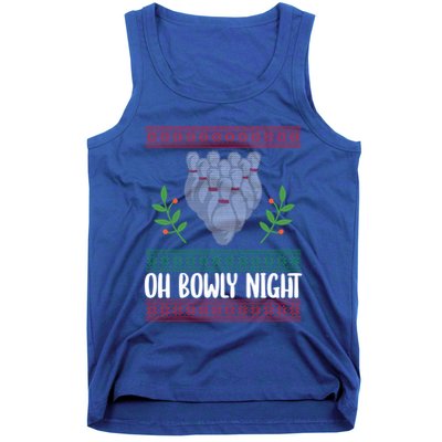 Oh Bowly Night Ugly Christmas Bowling Party Xmas Bowler Gift Tank Top