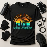 Outer Banks North Carolina Surf Beach Surfer OBX NC Cooling Performance Crew T-Shirt