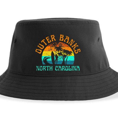Outer Banks North Carolina Surf Beach Surfer OBX NC Sustainable Bucket Hat
