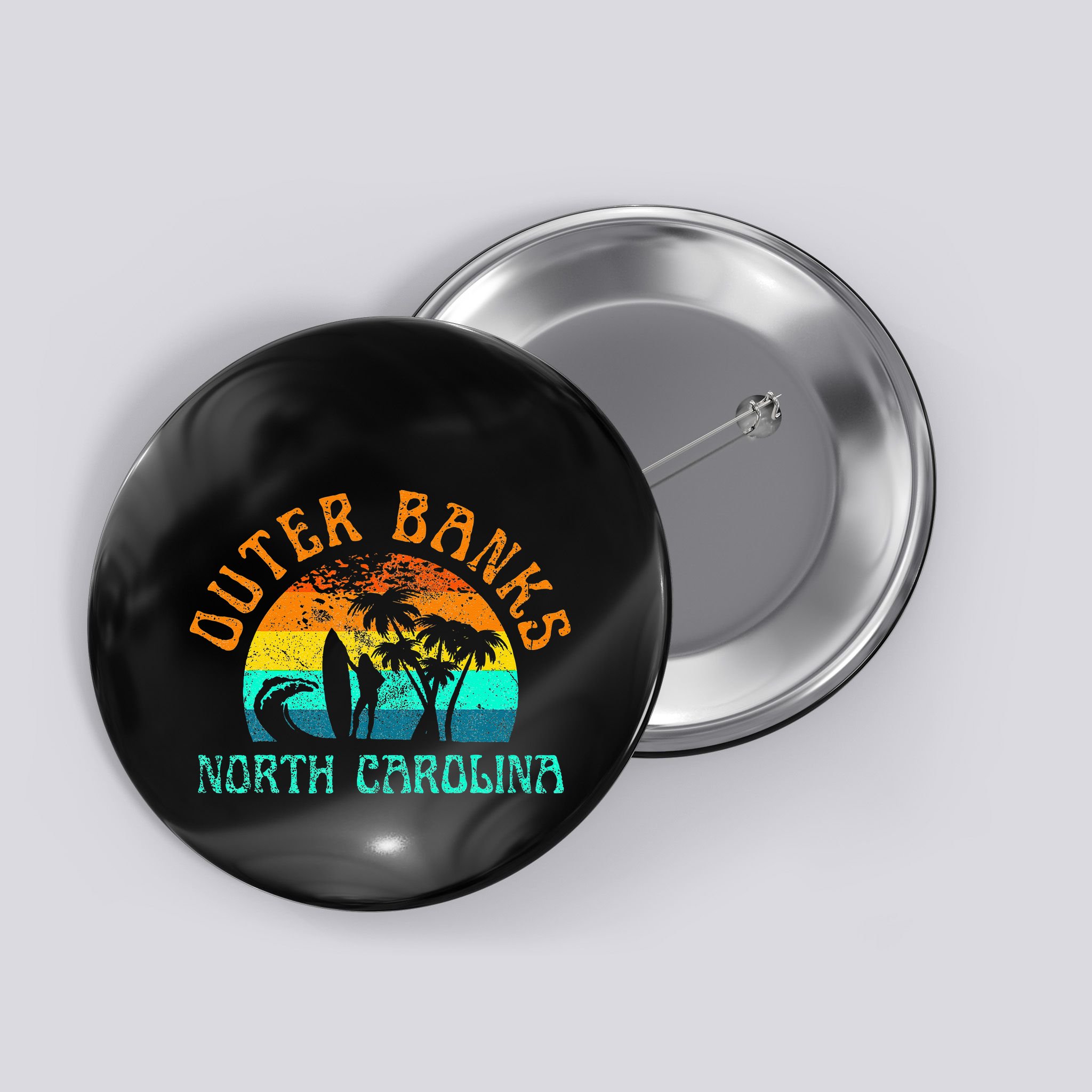 Outer Banks North Carolina Surf Beach Surfer OBX NC Button