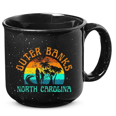 Outer Banks North Carolina Surf Beach Surfer OBX NC 15oz Campfire Ceramic Mug