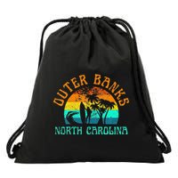 Outer Banks North Carolina Surf Beach Surfer OBX NC Drawstring Bag