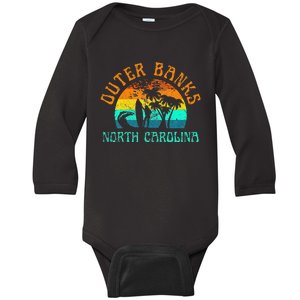 Outer Banks North Carolina Surf Beach Surfer OBX NC Baby Long Sleeve Bodysuit