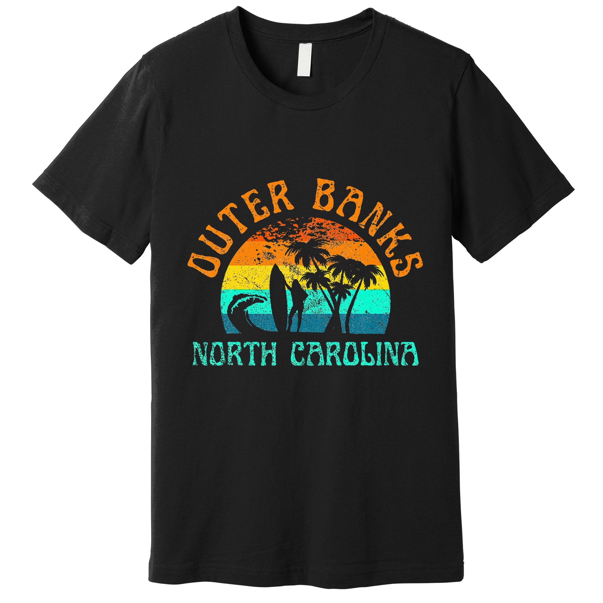 Outer Banks North Carolina Surf Beach Surfer OBX NC Premium T-Shirt
