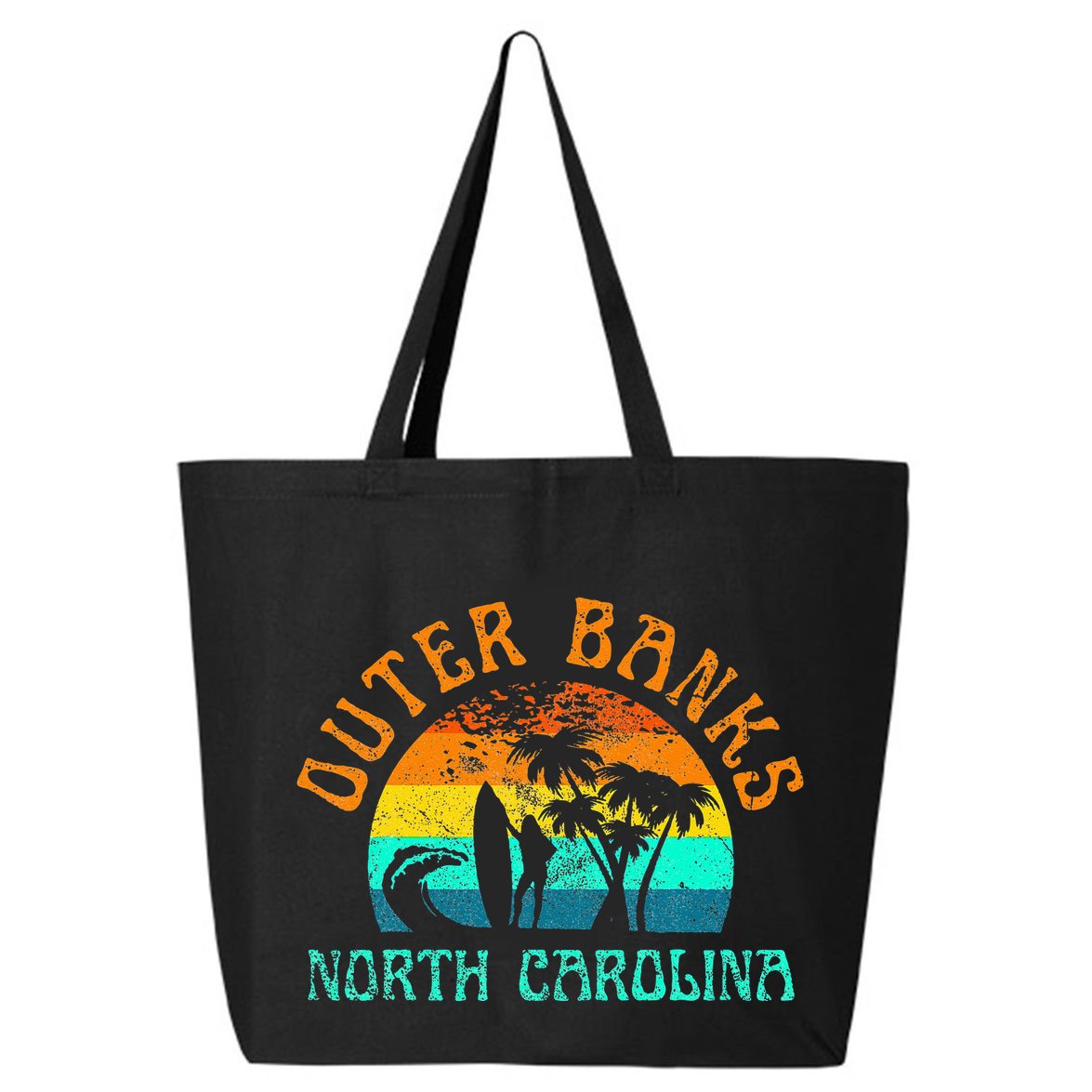 Outer Banks North Carolina Surf Beach Surfer OBX NC 25L Jumbo Tote