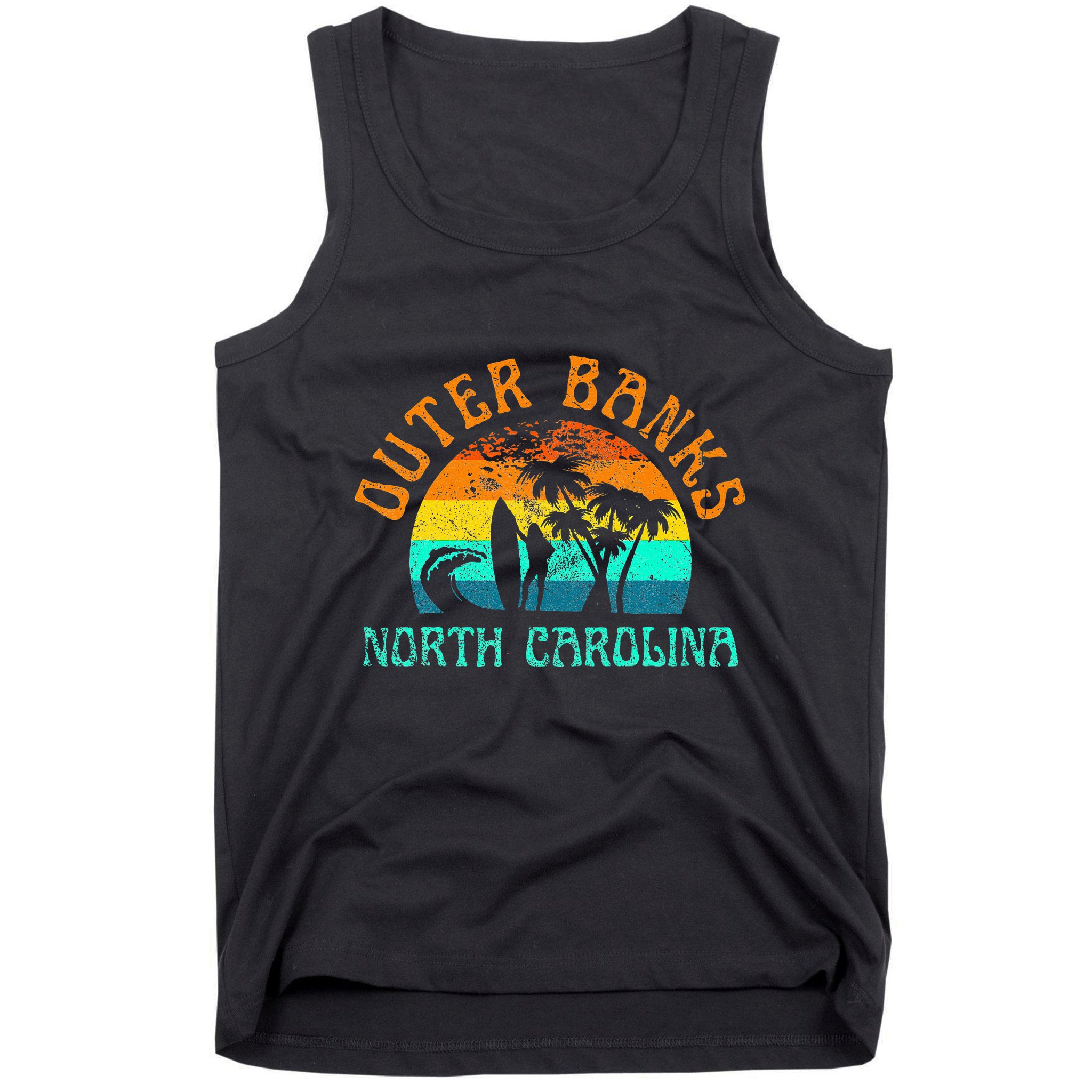 Outer Banks North Carolina Surf Beach Surfer OBX NC Tank Top