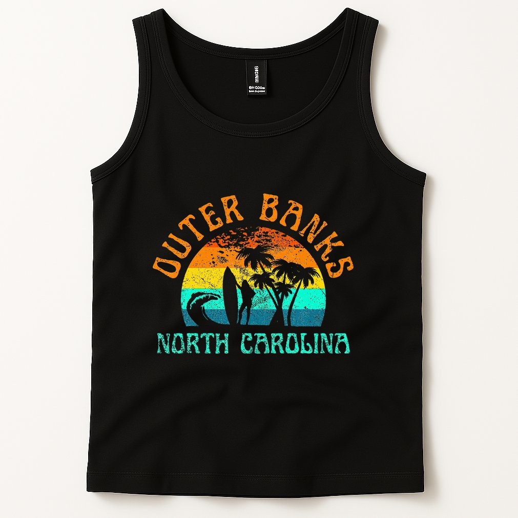 Outer Banks North Carolina Surf Beach Surfer OBX NC Tank Top
