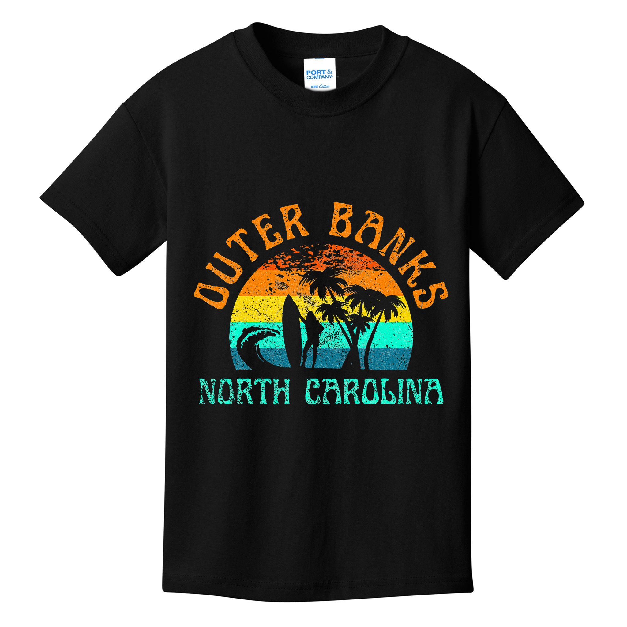 Outer Banks North Carolina Surf Beach Surfer OBX NC Kids T-Shirt