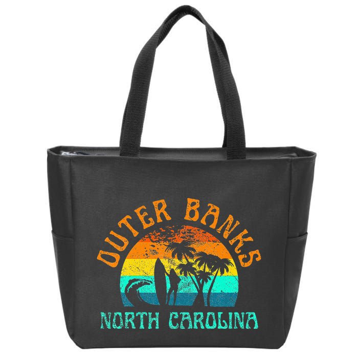 Outer Banks North Carolina Surf Beach Surfer OBX NC Zip Tote Bag