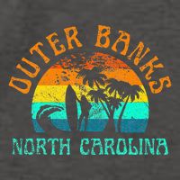 Outer Banks North Carolina Surf Beach Surfer OBX NC Vector Backpack