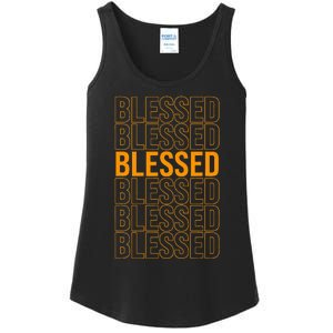 Orange Blessed Orange Graphic Ladies Essential Tank