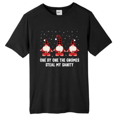 One By One The Gnomies Steal My Sanity Christmas Gnome Love Gift Tall Fusion ChromaSoft Performance T-Shirt