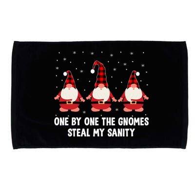 One By One The Gnomies Steal My Sanity Christmas Gnome Love Gift Microfiber Hand Towel