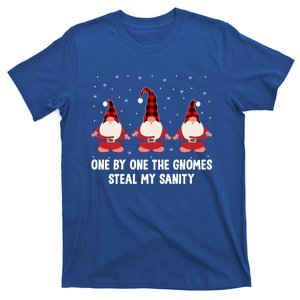 One By One The Gnomies Steal My Sanity Christmas Gnome Love Gift T-Shirt