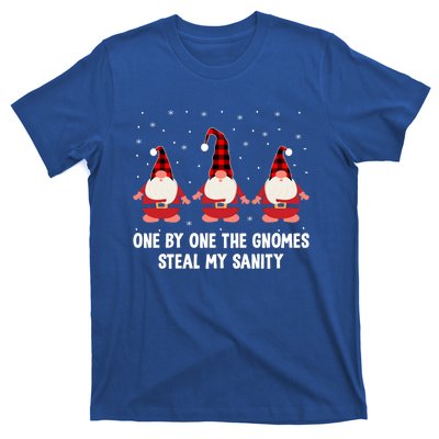 One By One The Gnomies Steal My Sanity Christmas Gnome Love Gift T-Shirt