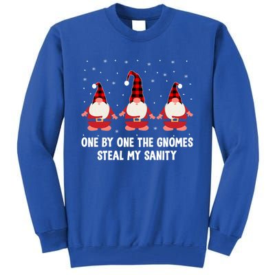 One By One The Gnomies Steal My Sanity Christmas Gnome Love Gift Tall Sweatshirt