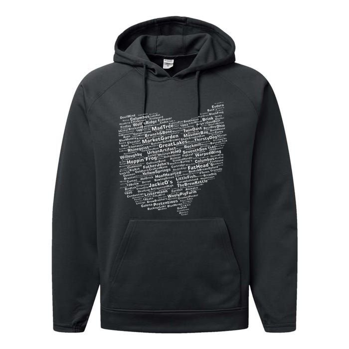 Ohio Breweries Performance Fleece Hoodie