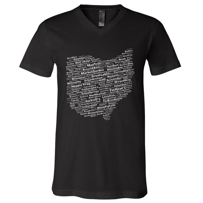 Ohio Breweries V-Neck T-Shirt