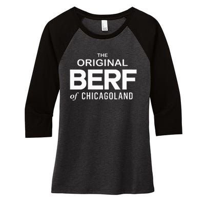 Original Berf Of Chicago New Women's Tri-Blend 3/4-Sleeve Raglan Shirt