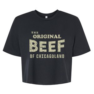 Vintage The Original Beef Of Chicagoland Bella+Canvas Jersey Crop Tee