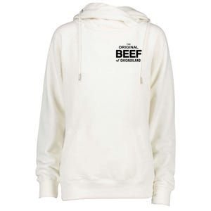 The Original Beef Of Chicagoland Vintage Womens Funnel Neck Pullover Hood