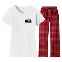 The Original Beef Of Chicagoland Vintage Women's Flannel Pajama Set