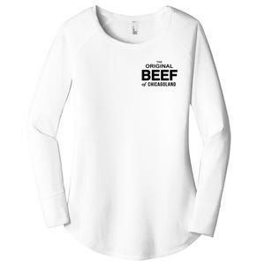 The Original Beef Of Chicagoland Vintage Women's Perfect Tri Tunic Long Sleeve Shirt